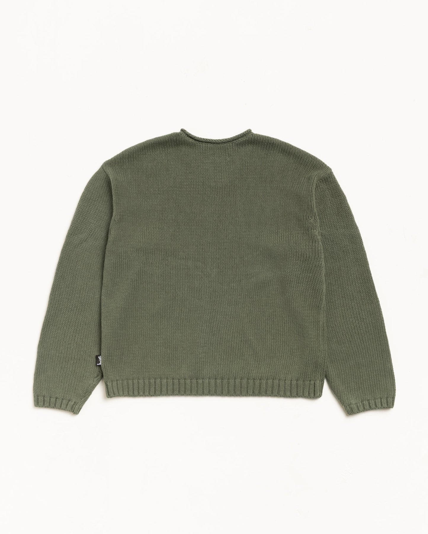 ROLL V NECK SWEATER GREEN