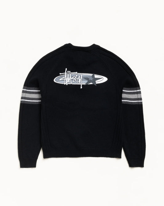 STRIPE RAGLAN CREW